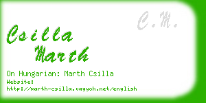 csilla marth business card